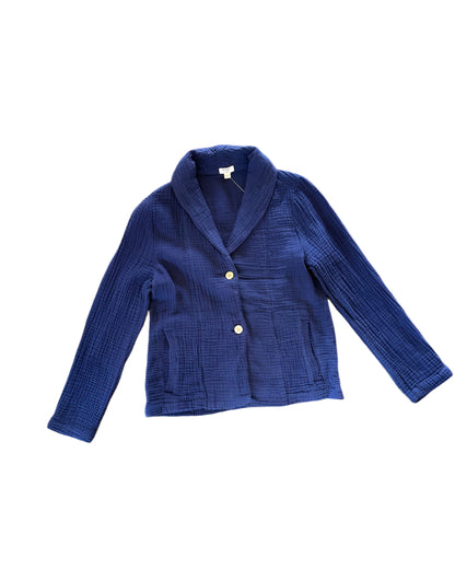 Blake Gauze Blazer in navy by Dylan