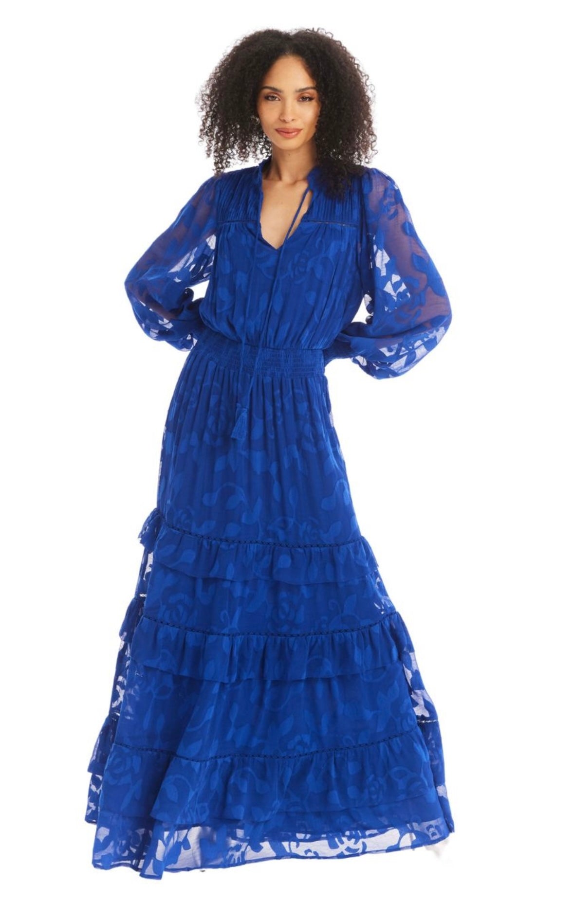 Nora Maxi Dress in cobalt blue by Allison