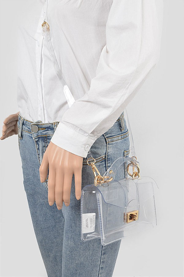 Clear Bag with gold hardware