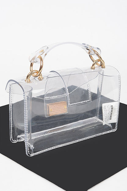 Clear Bag with gold hardware