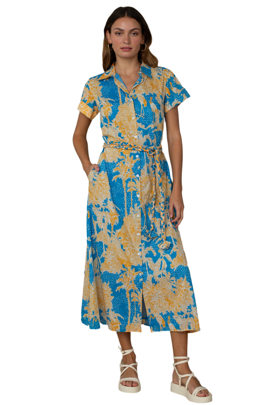 Larkin Dress in tropical toile by Olivia James