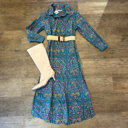 Russell Shirt Dress in lotus teal by Fitzroy & Willa