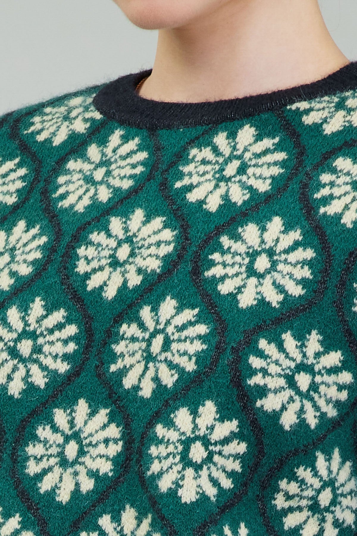 Long Sleeve Pullover Sweater in deep green by Current Air