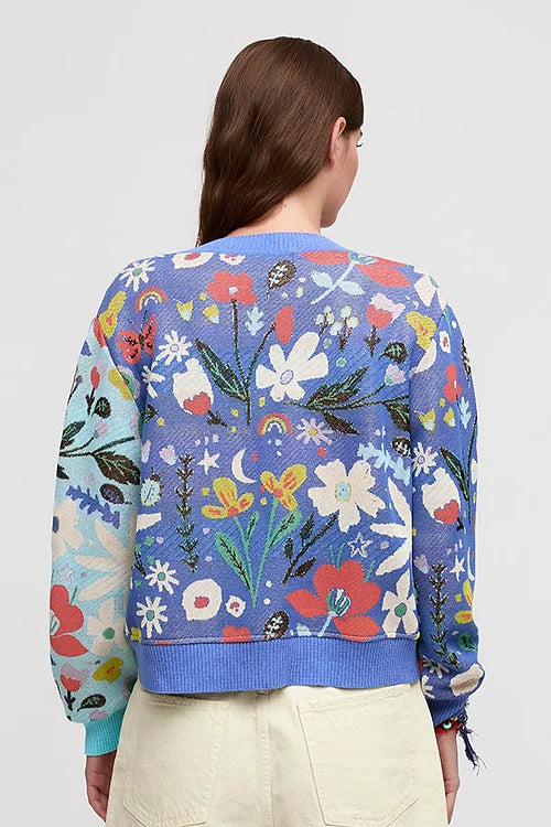 Coats Mix Print Cardigan in azul by Aldo Martins