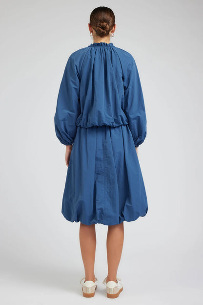 Bubble Hem Jacket in french blue by Current Air