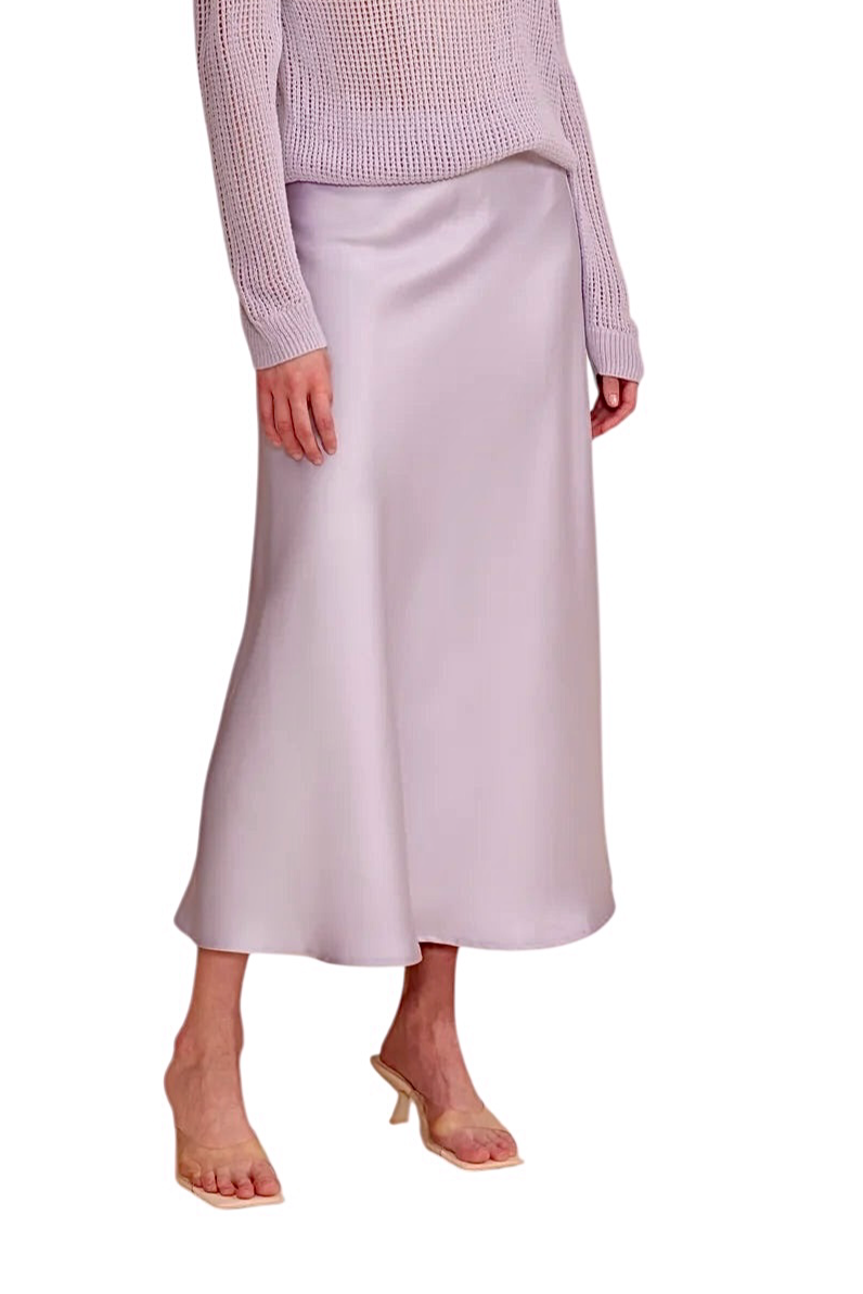 Fitz Midi Skirt in Lavender by Lucy Paris