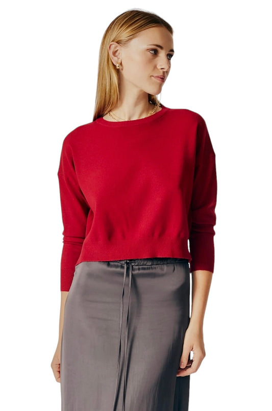 Polly Sweater in bordeaux by Deluc