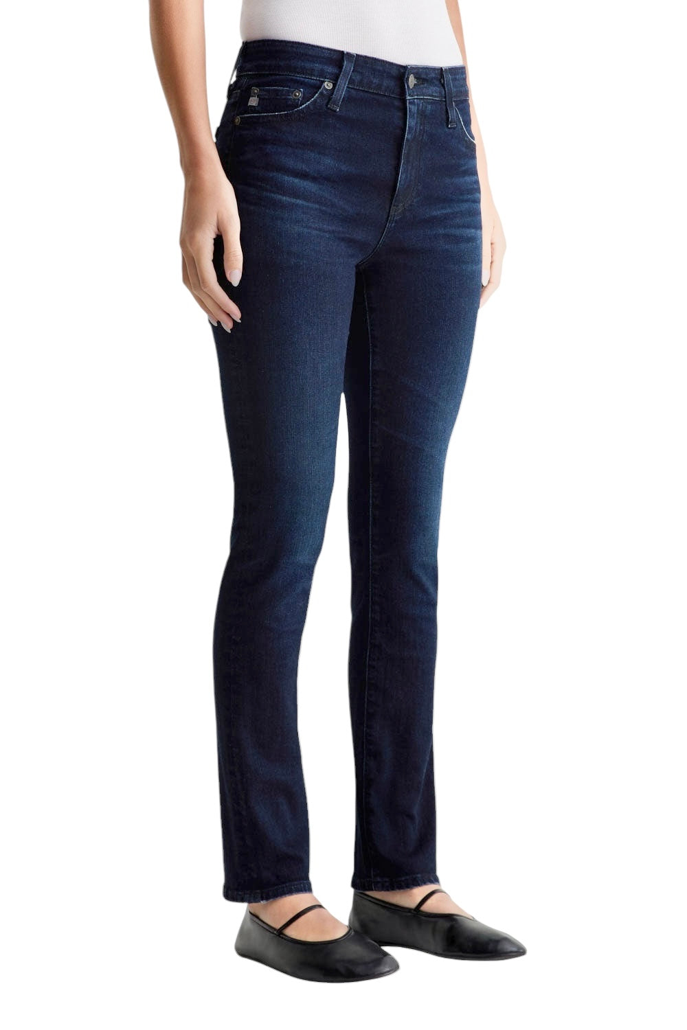 Mari High Rise Slim Straight Crop in 3 Years Highrise by AG