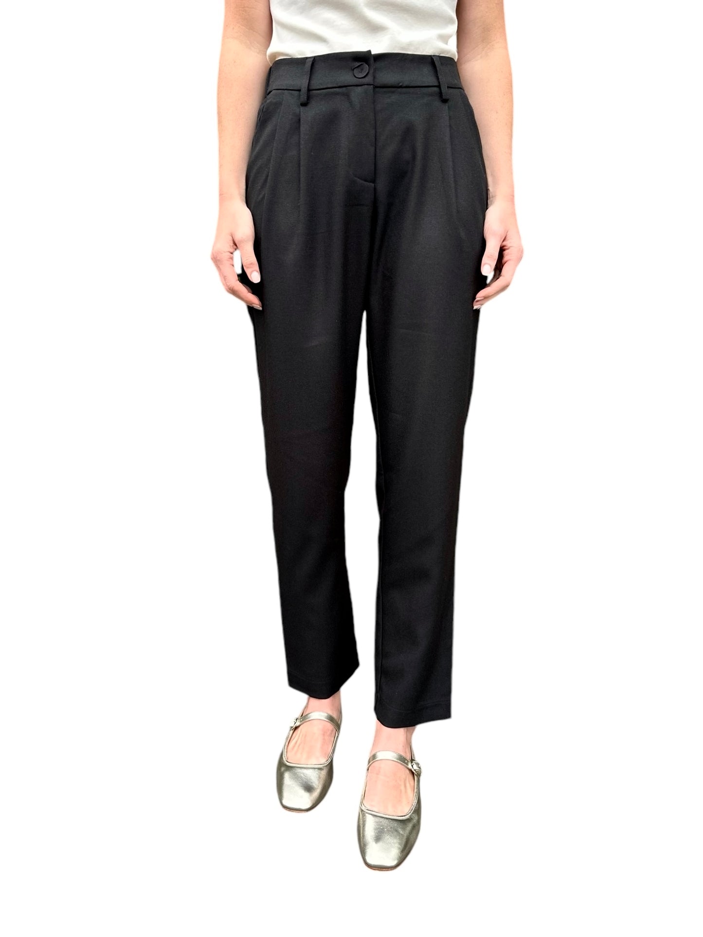 Straight Leg Pants in black by Molly Bracken