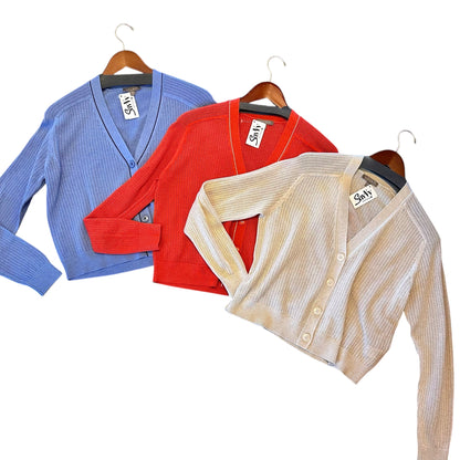 Saddle Sleeve V-Neck Cardigan in marlin by Lilla P