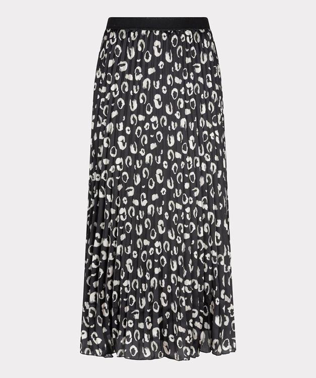 Printed Pleated Skirt in black/white by Esqualo