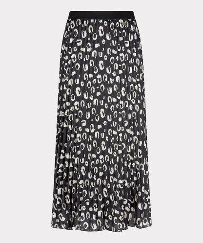 Printed Pleated Skirt in black/white by Esqualo