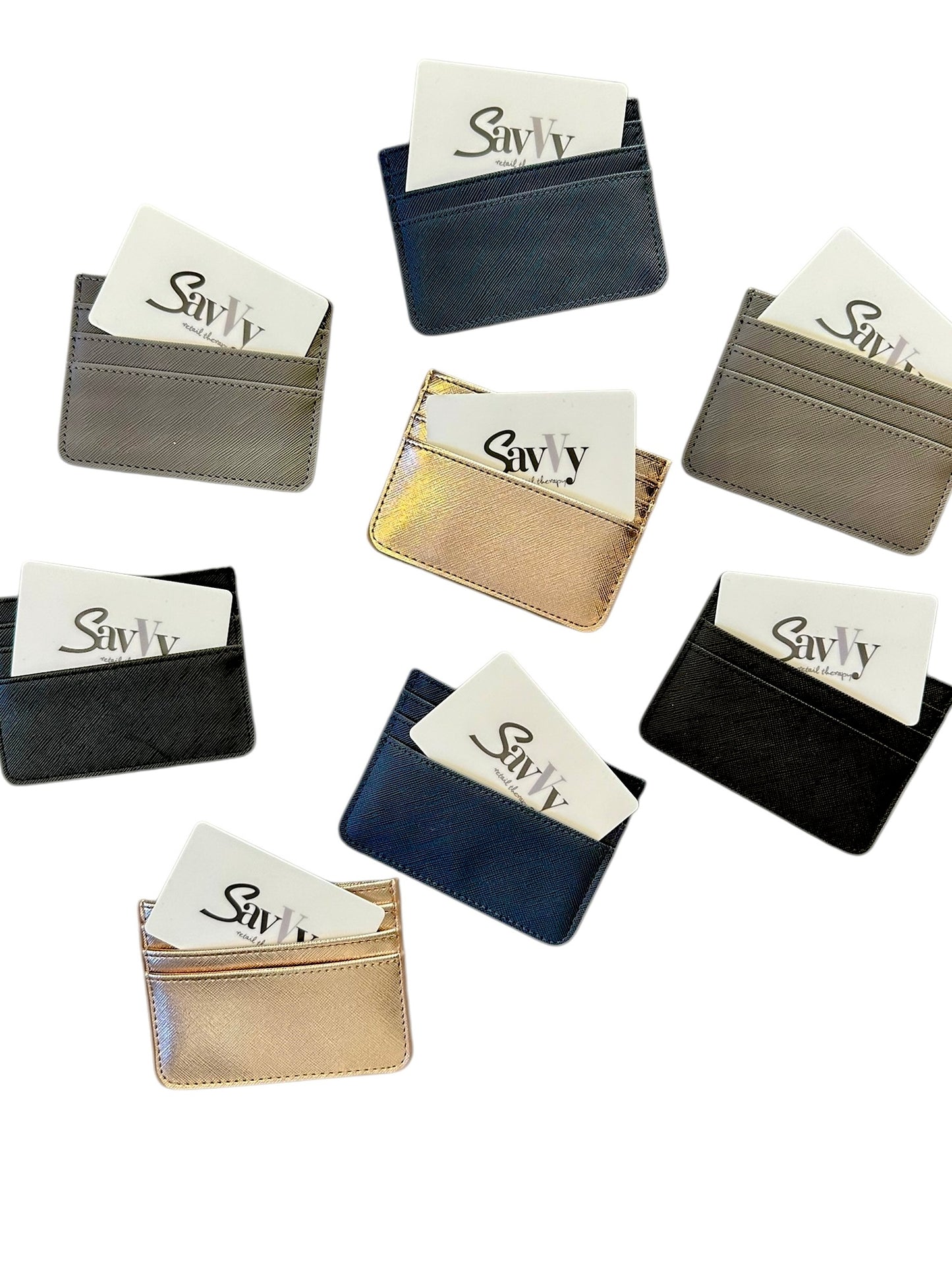 Skinny Credit Card Holder in navy