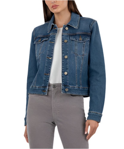 Julia Crop Jacket in main stone by KUT