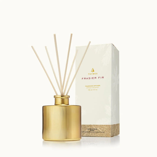 Petite Gold Gilded Reed Diffuser in frasier fir by Thymes