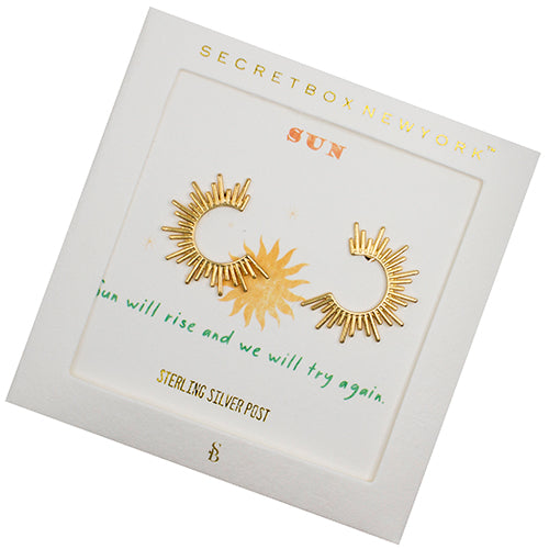 Sunrise Earrings in gold by Secretbox