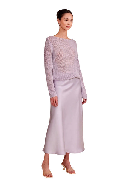 Elise Knit Top in Lavender by Lucy Paris