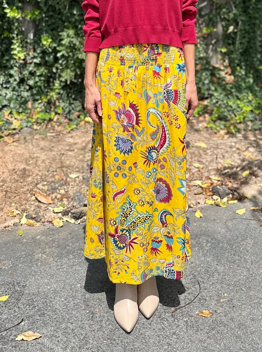 TRUNK SHOW- Paris Maxi Skirt in golden garden by Fitzroy & Willa