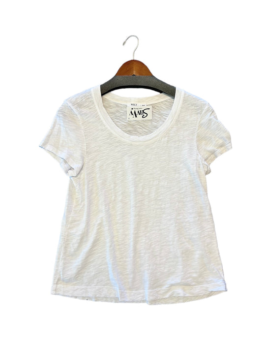 Short Sleeve Baby Fit Tee in White by Wilt