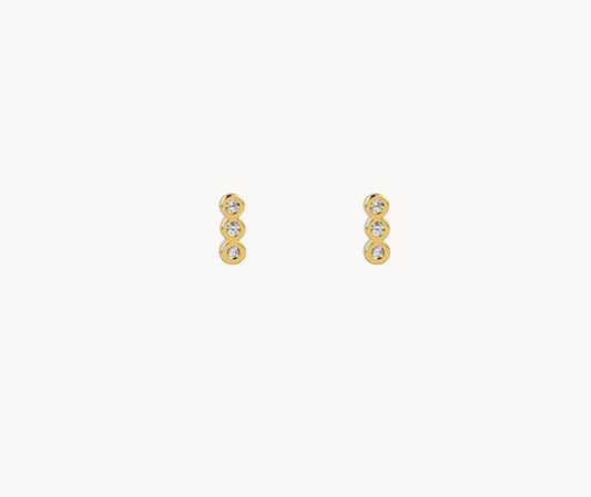 Petite Eunoia Earrings in gold by Secretbox