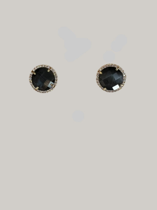 Gemstone Stud in grey by Virtue