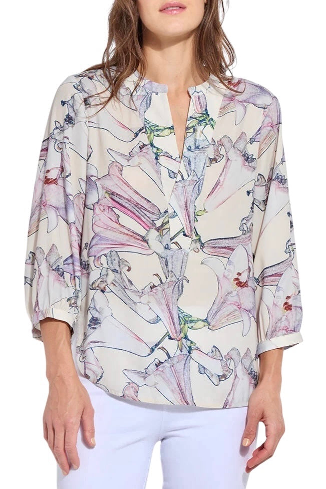 Yola Pull on Blouse in french bouquet by Lysse