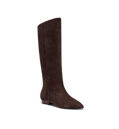 Bianca Chocolate Brown Suede Boot by Silent D