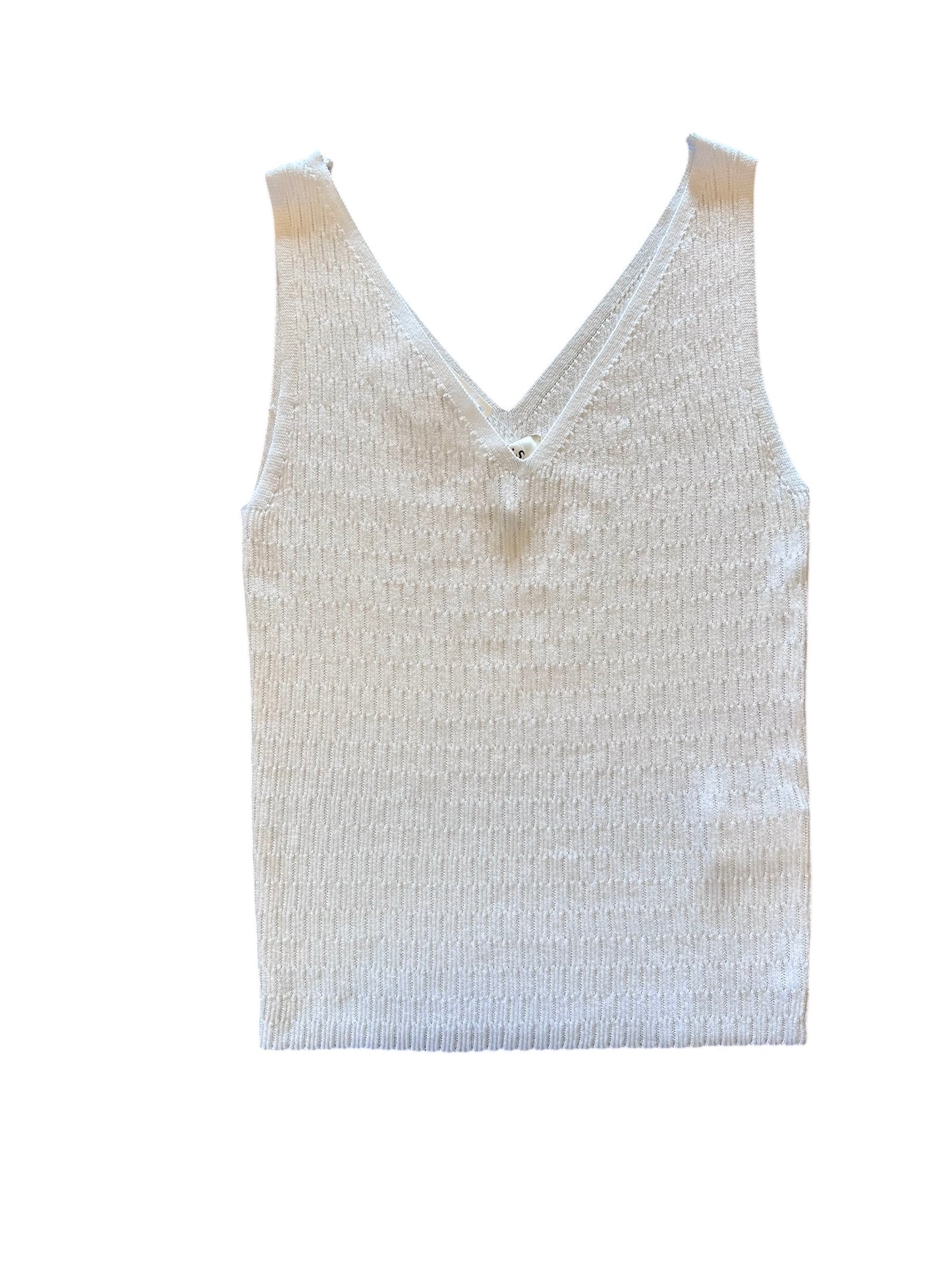 Knit Tank Top in white by Molly Bracken