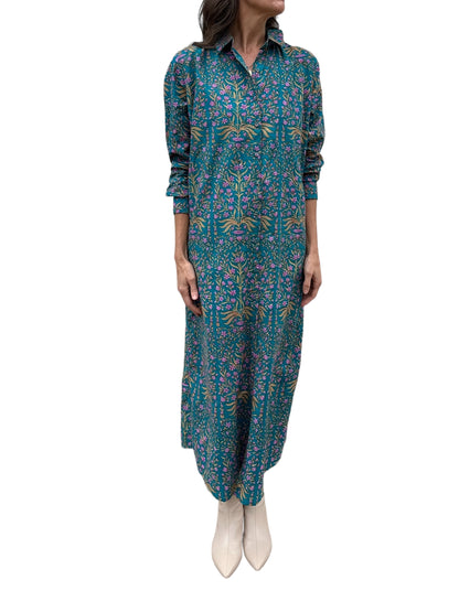 Russell Shirt Dress in lotus teal by Fitzroy & Willa