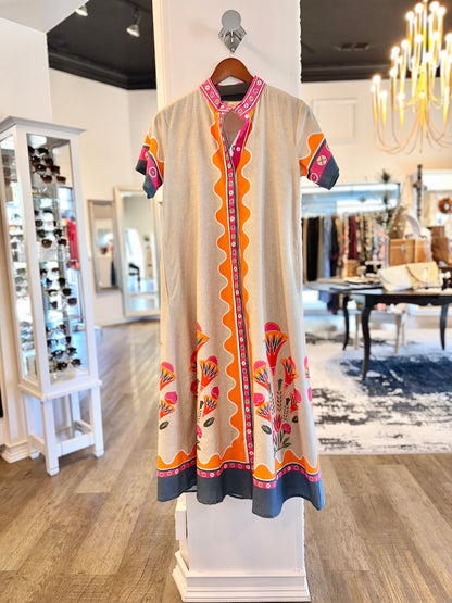 Sydney Shirtdress in lotus tan by Isla Payal