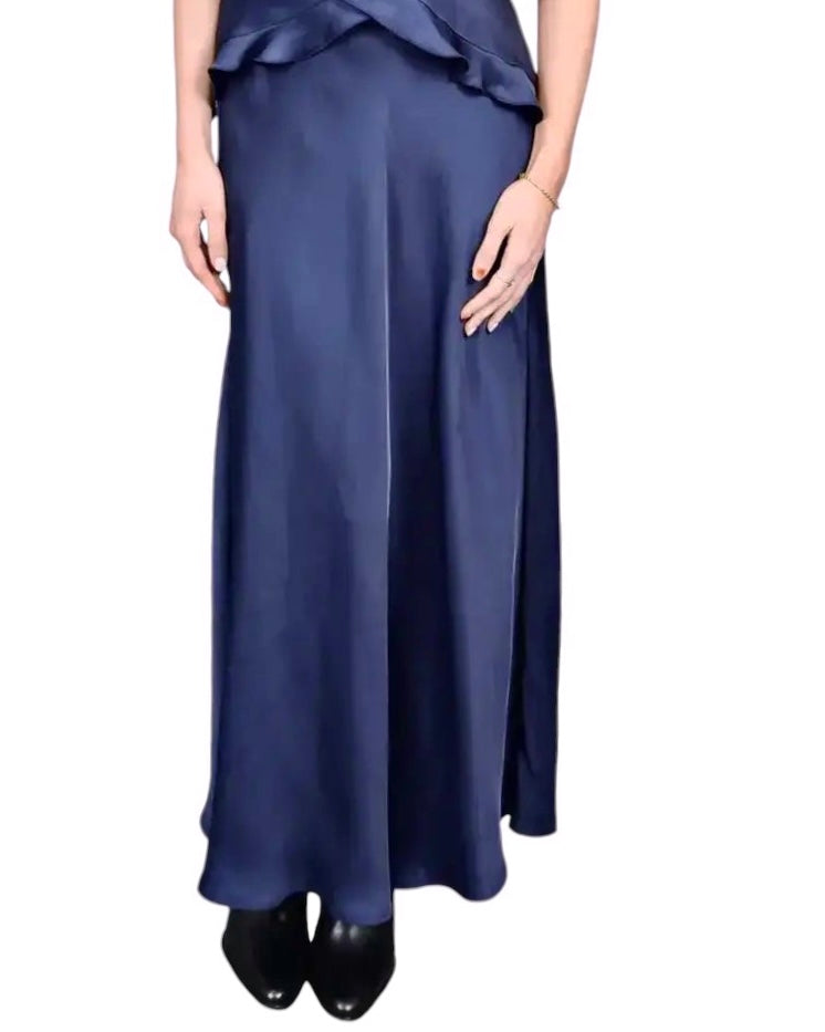 Alicent Slip Skirt in sapphire by RD