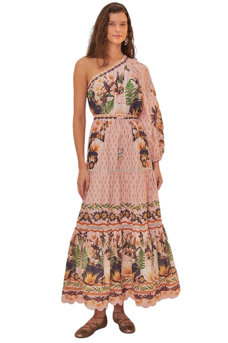 The Dream Garden Maxi Dress in pink by Farm Rio