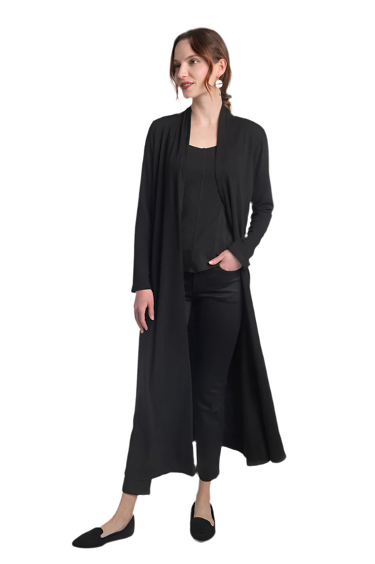 Duster Cardigan in black by Luna Luz