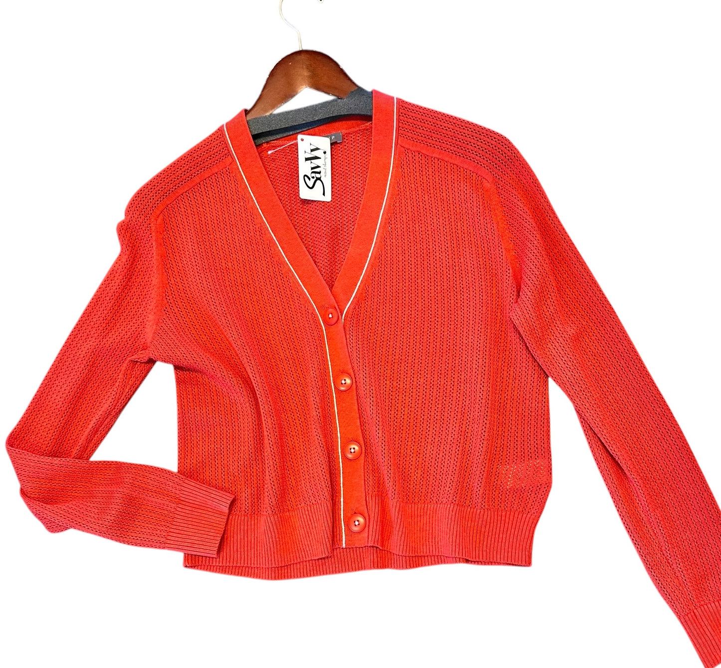 Saddle Sleeve V-Neck Cardigan in begonia by Lilla P