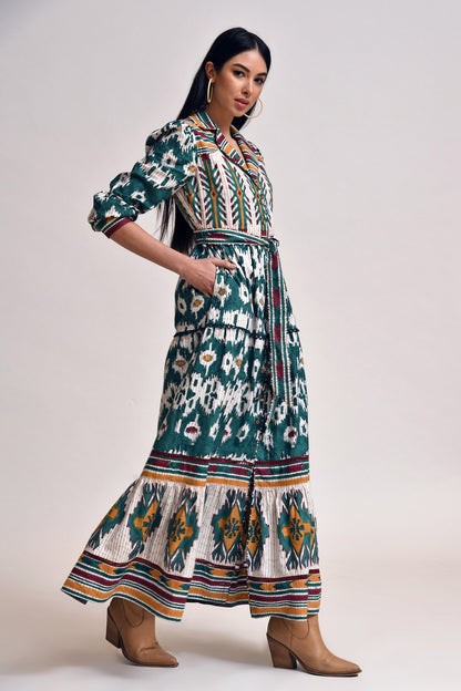 Junia Tiered Maxi Dress in multi by Ash & Eden