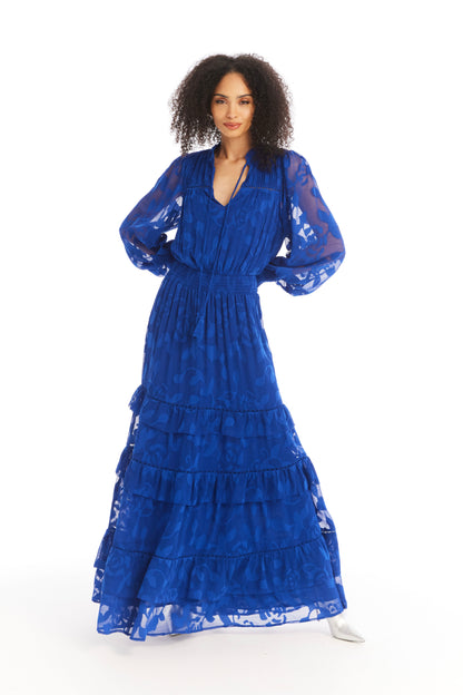 Nora Maxi Dress in cobalt blue by Allison