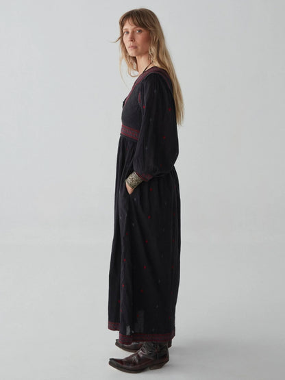 Dalida Maxi Dress in Black by Maison Hotel