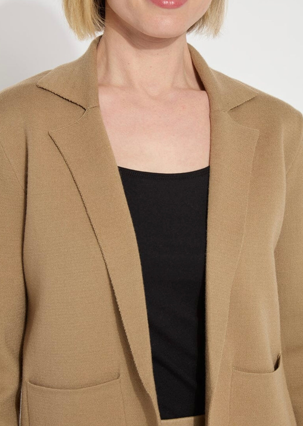 Goldie Knit Sweater Blazer in Nutshell by Lysse