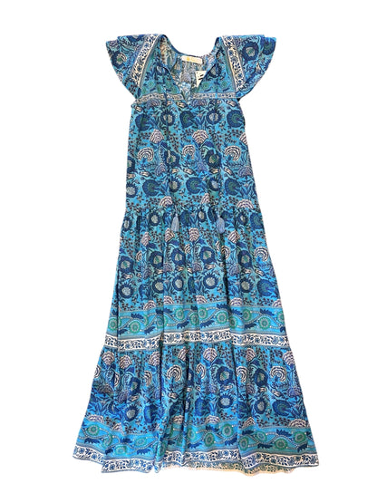 Anabella Printed Dress in azure by Bindu