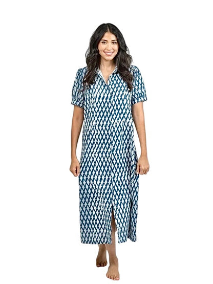 Kris India Resist Dress in blue by Beau & Ro