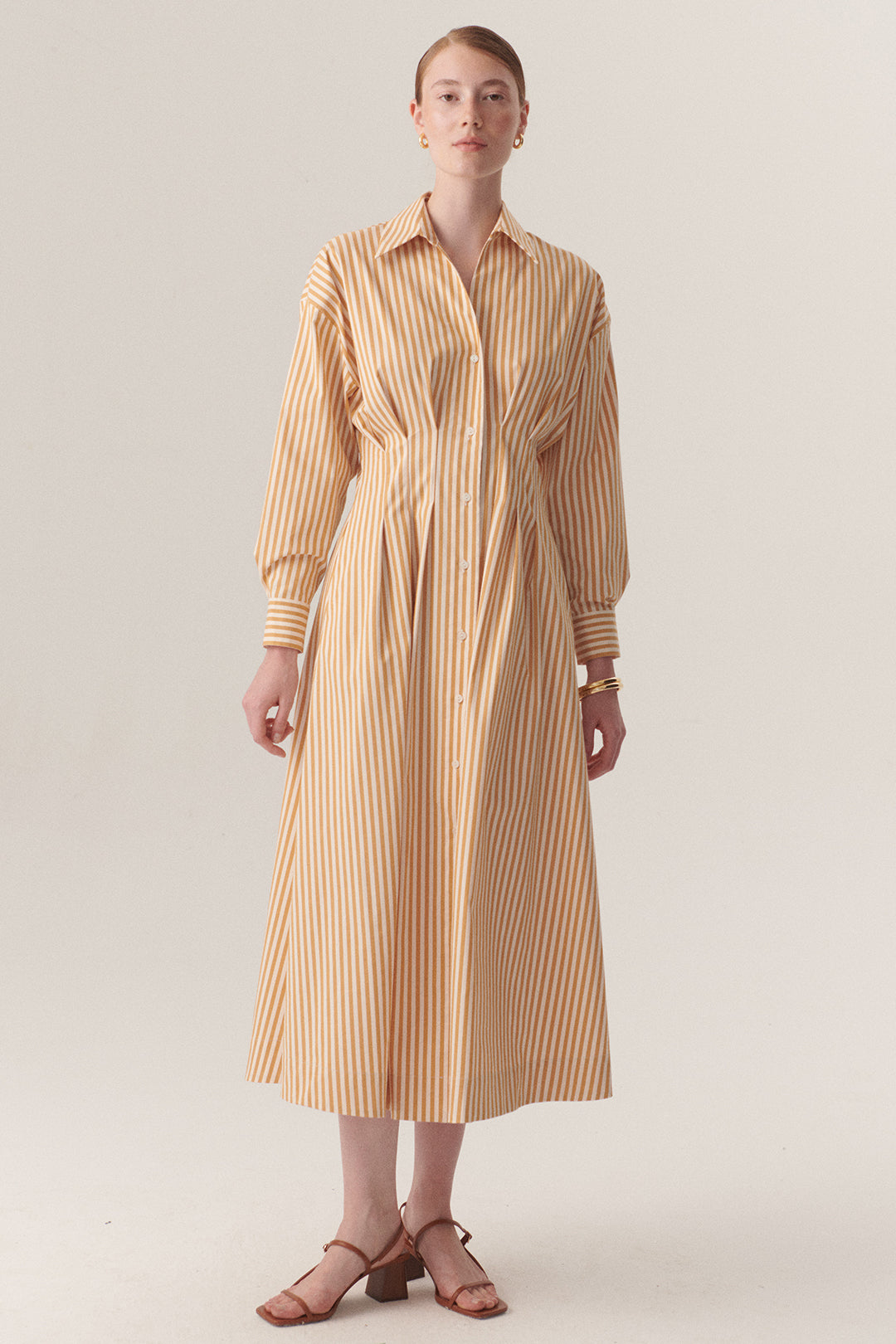 Sutton Dress in camel/beige by Exquise