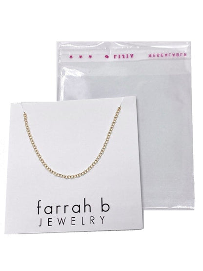 Charm Bar- Dainty Gold Filled Necklace Chain in gold by Farrah B