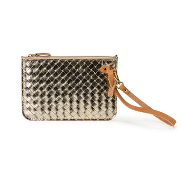 Gimi Large Woven Wristlet Purse in platinum by Uashmama