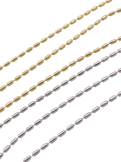 Charm Bar- Pill Chain Necklace Chain in gold by Farrah B