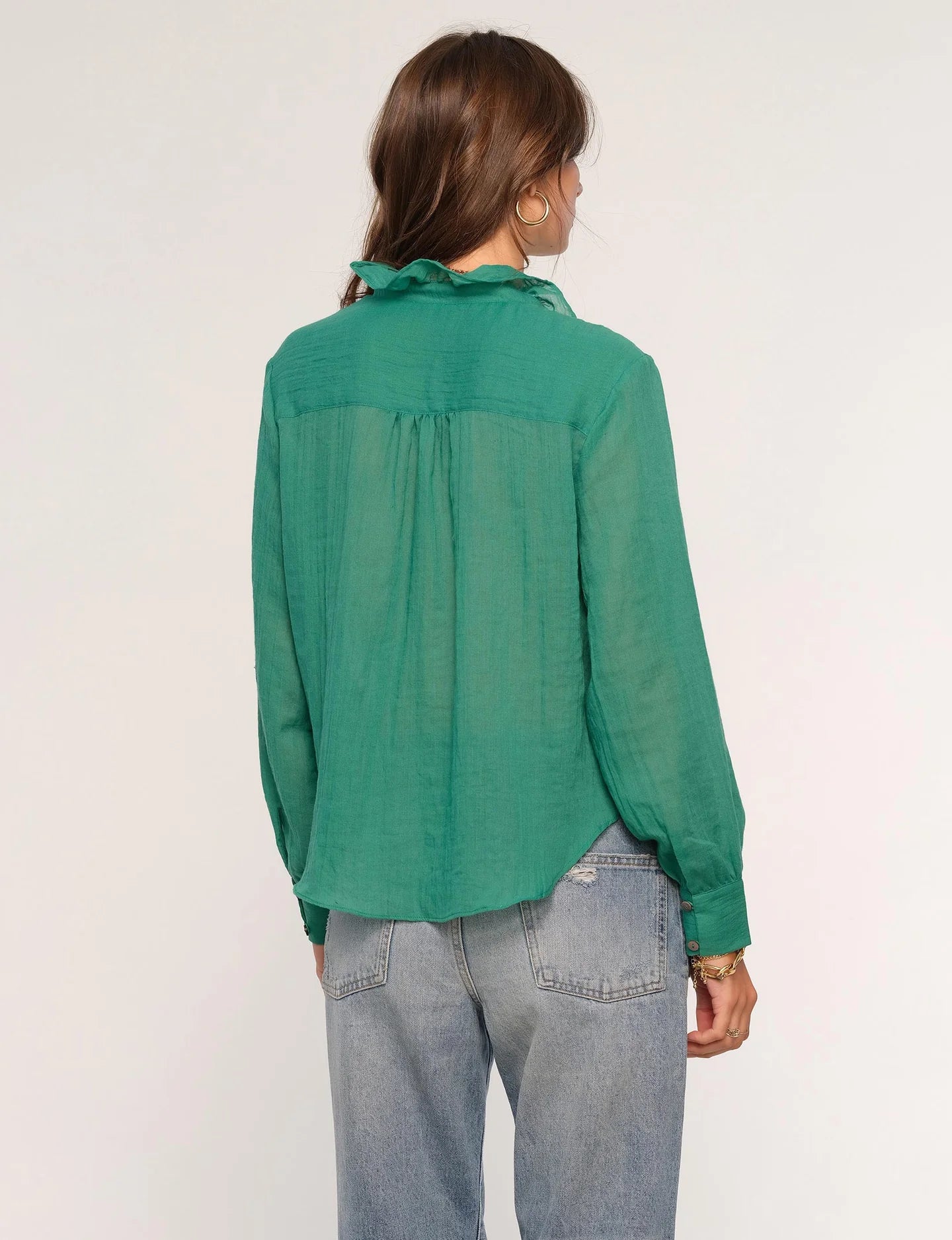 Rachel shirt in emerald by Heartloom