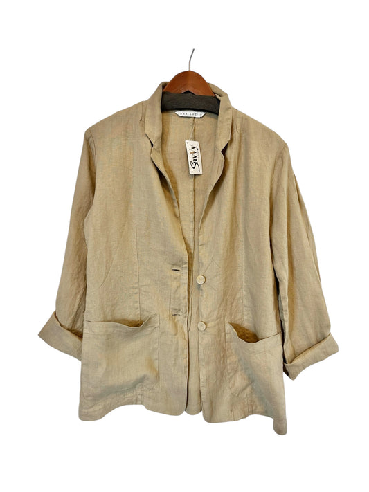 Linen Blazer in khaki by Luna Luz