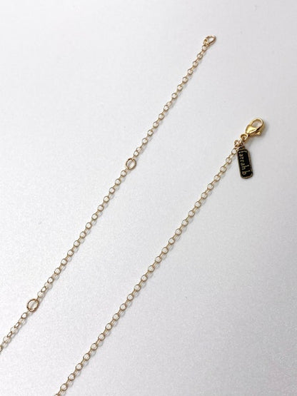 Charm Bar- Dainty Gold Filled Necklace Chain in gold by Farrah B