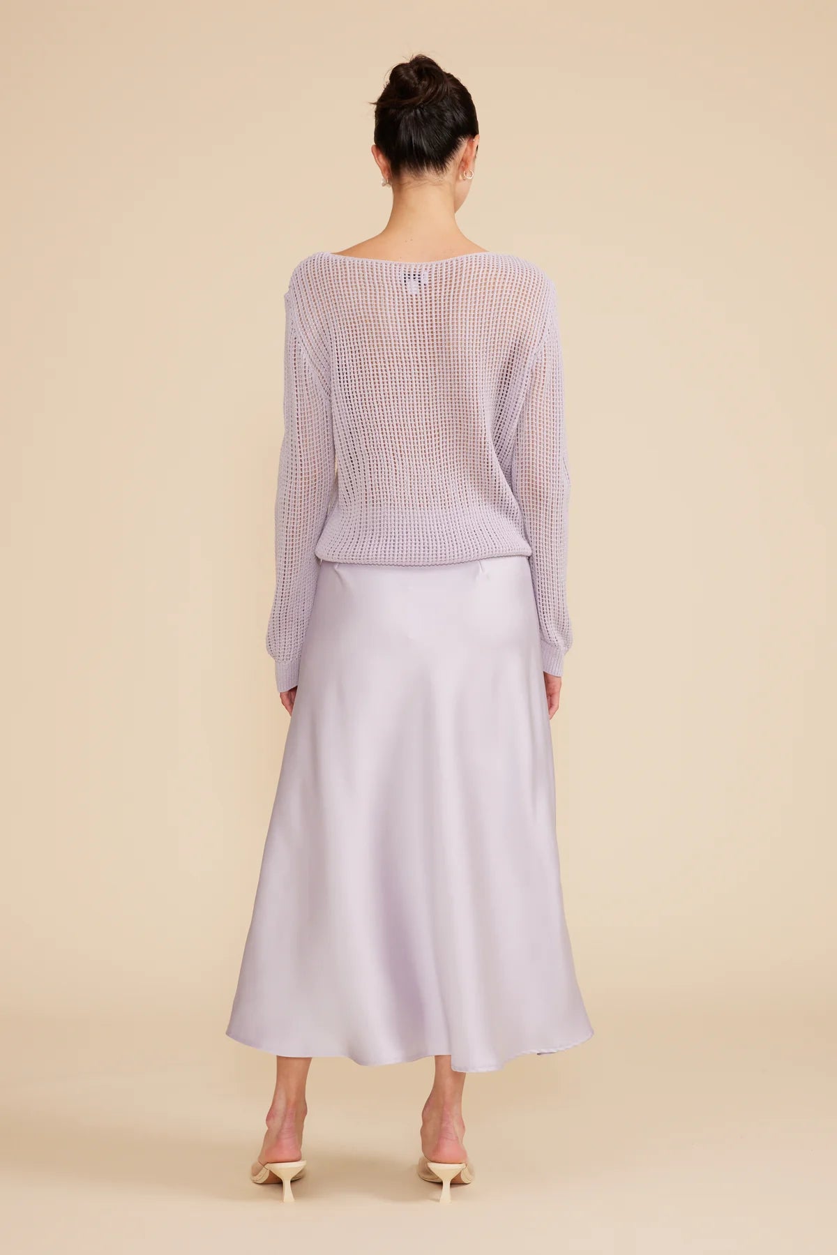 Fitz Midi Skirt in Lavender by Lucy Paris