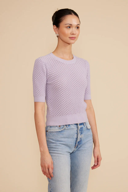 Elise Knit Top in Lavender by Lucy Paris