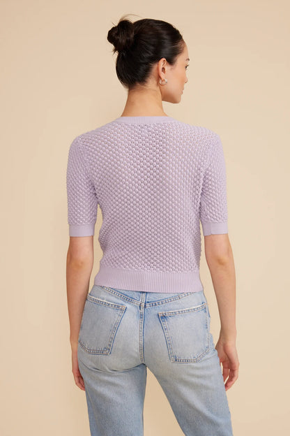 Elise Knit Top in Lavender by Lucy Paris